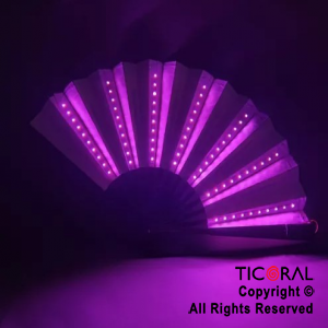 Abanico led luminoso rosa (pilas no incluidas)
